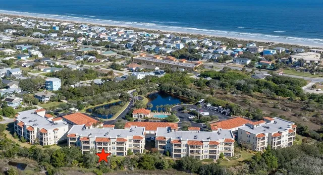 an aerial view of multiple house