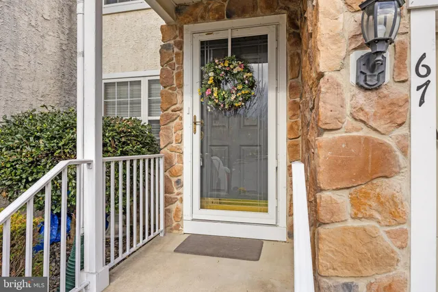 a view of a door front of house