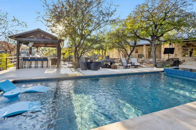 a view of a terrace with chairs