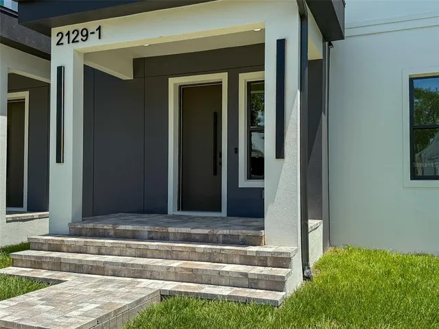 a view of entrance front of house