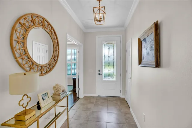 a view of an entryway with sitting area