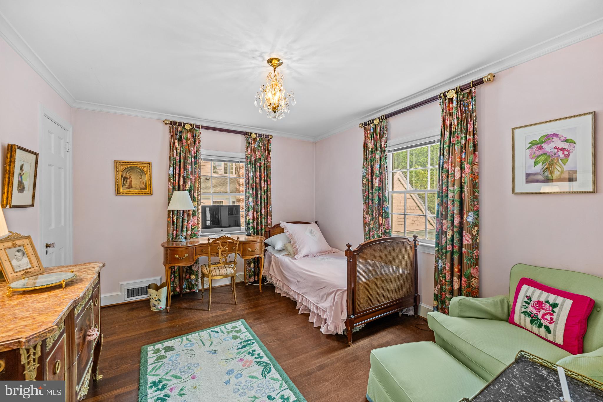 5511 Grove Street Chevy Chase, MD 20815 - Photo 22 of 33 a bedroom with a bed couch and a window