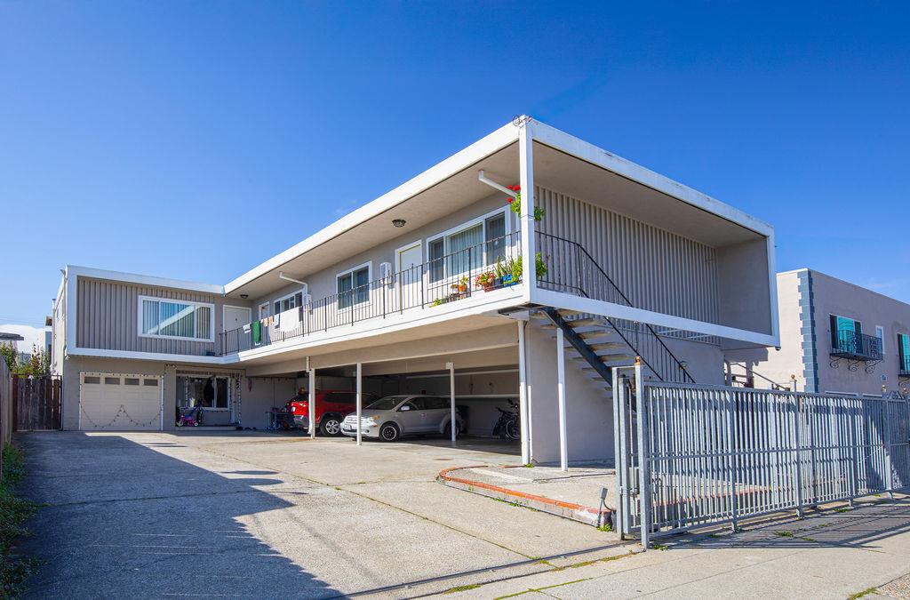 a front view of a building with entryway