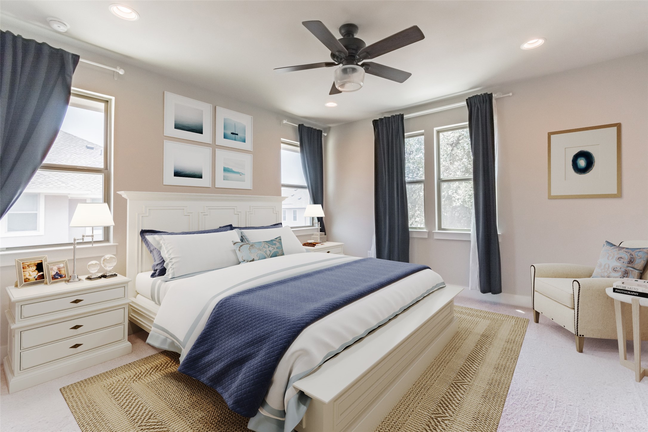 13800 Lyndhurst Street, Unit 221 Austin, TX 78717 - Photo 4 of 40 a bedroom with a large bed and a window