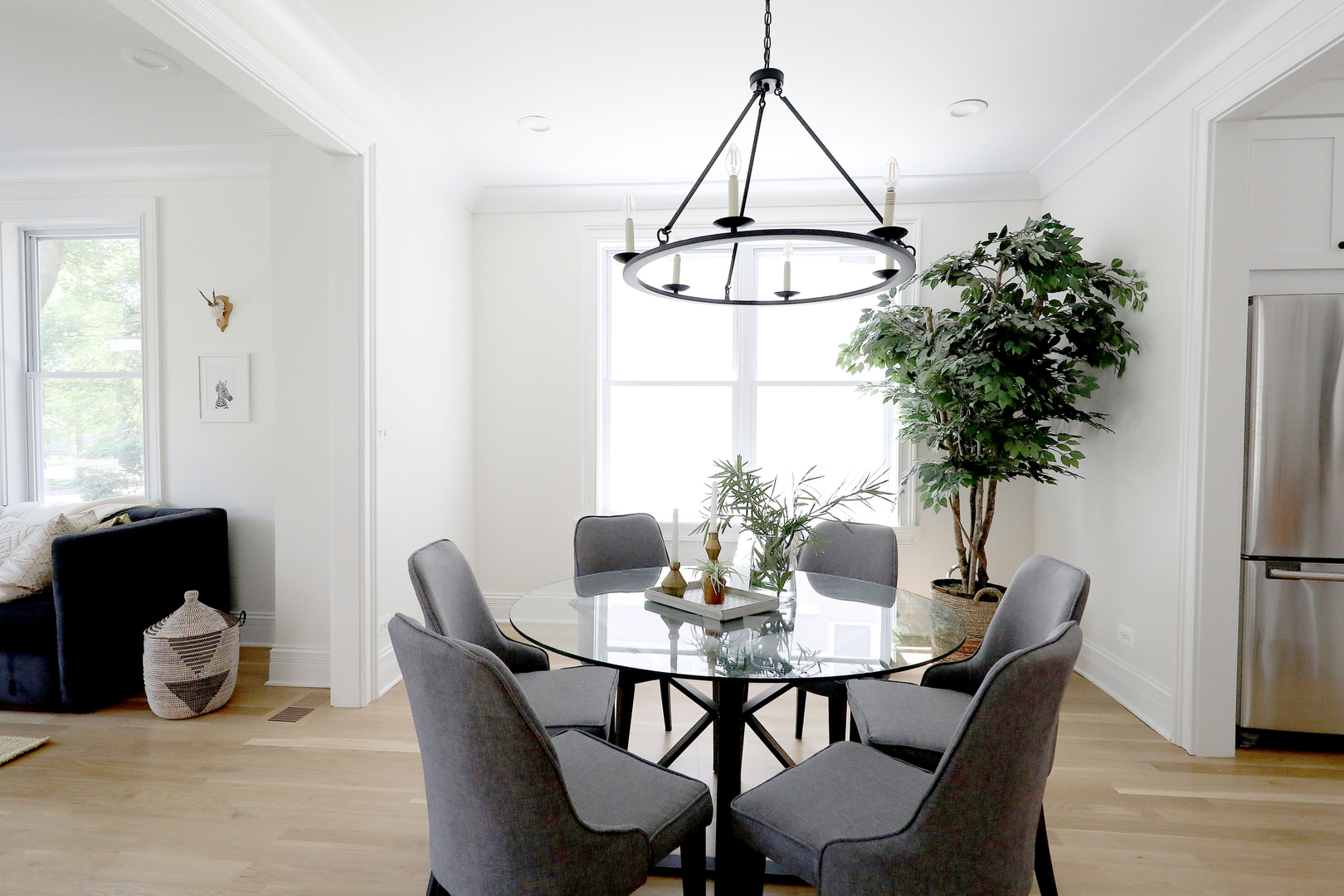 148 Barrypoint Road Riverside, IL 60546 - Photo 5 of 30 a view of a dining room with furniture window and wooden floor