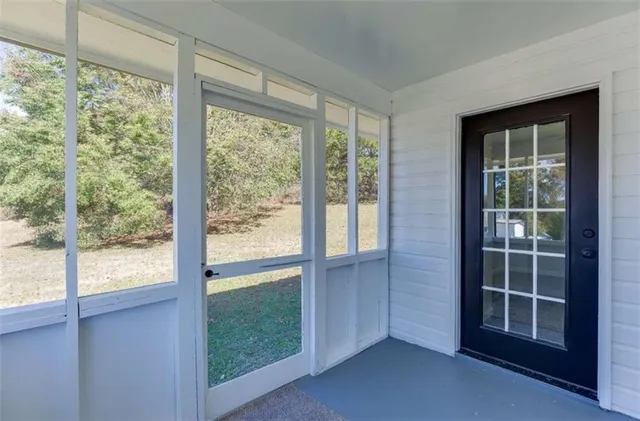 a view of a entryway front of house