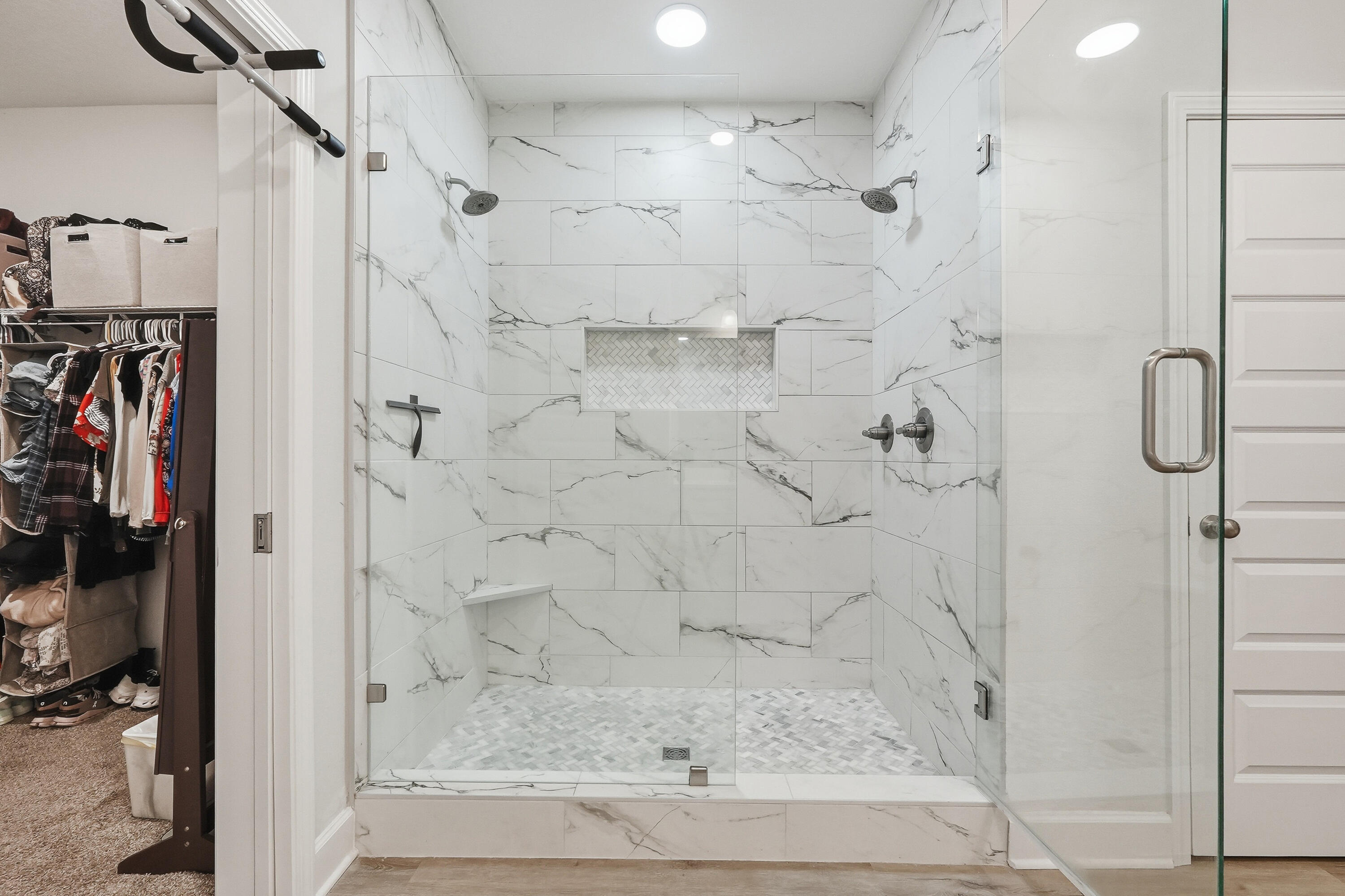 5833 La Porte Road Crestview, FL 32539 - Photo 29 of 44 a bathroom with a glass shower door