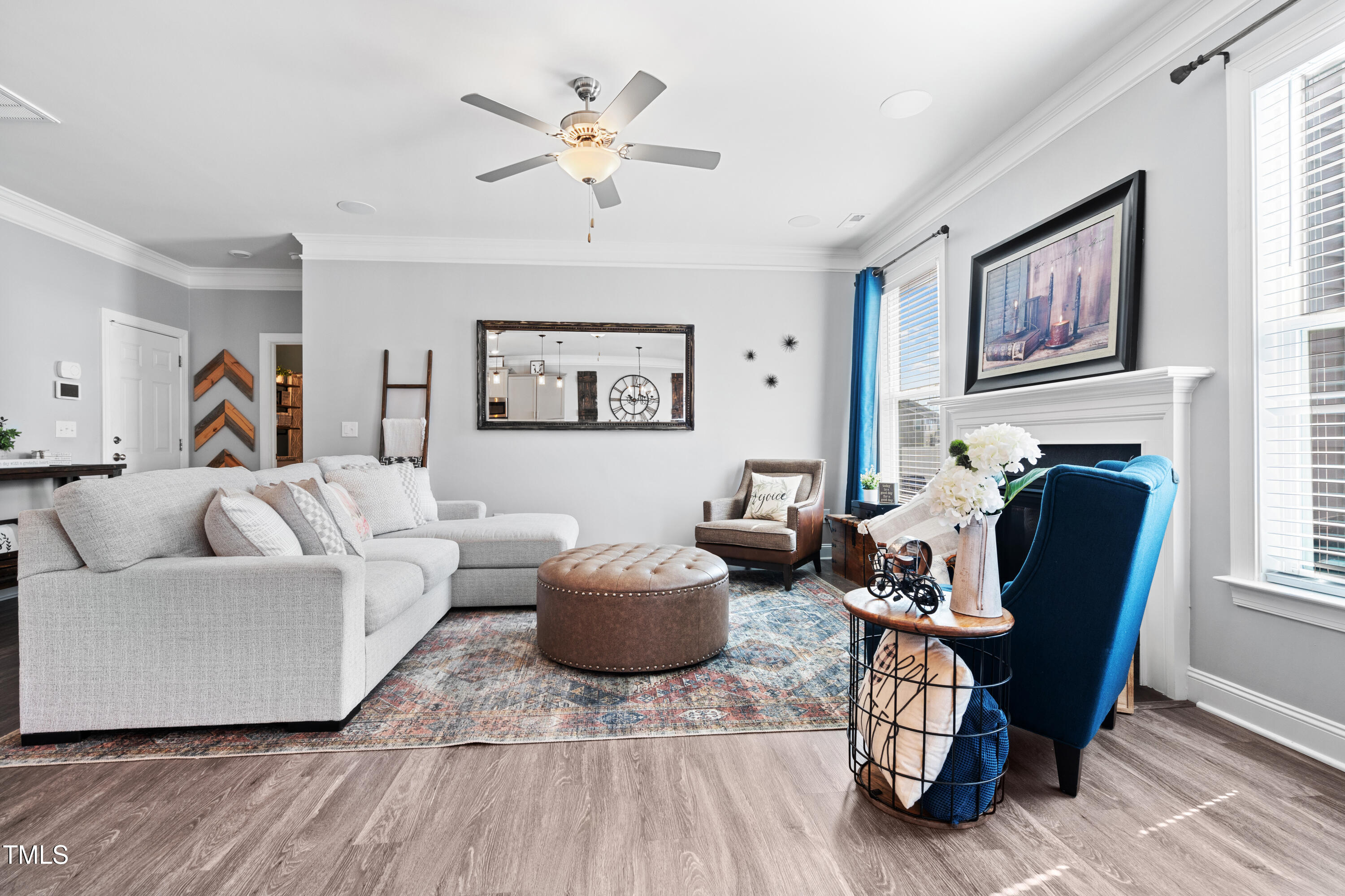 115 Cliffview Drive Garner, NC 27529 - Photo 20 of 52 a living room with furniture and a wooden floor