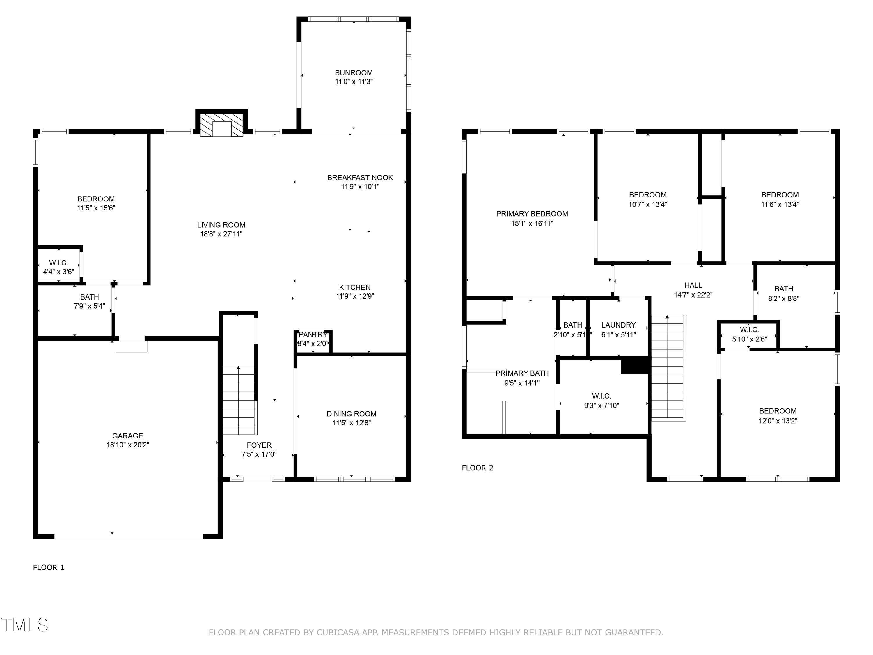 115 Cliffview Drive Garner, NC 27529 - Photo 52 of 52 a black white and white photo of a picture of floor plan