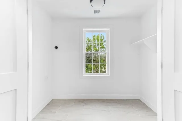 an empty room with a window