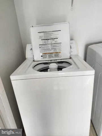 a close view of washer and dryer