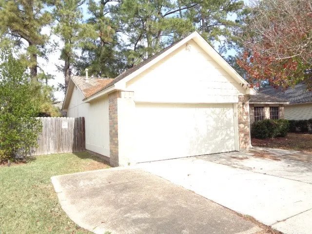 a view of backyard of house