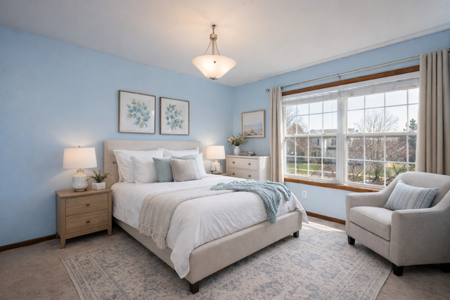 323 Mallard Lane Sugar Grove, IL 60554 - Photo 21 of 32 a spacious bedroom with a bed and a couch