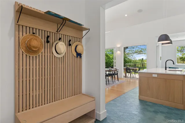 a view of a livingroom with furniture and window