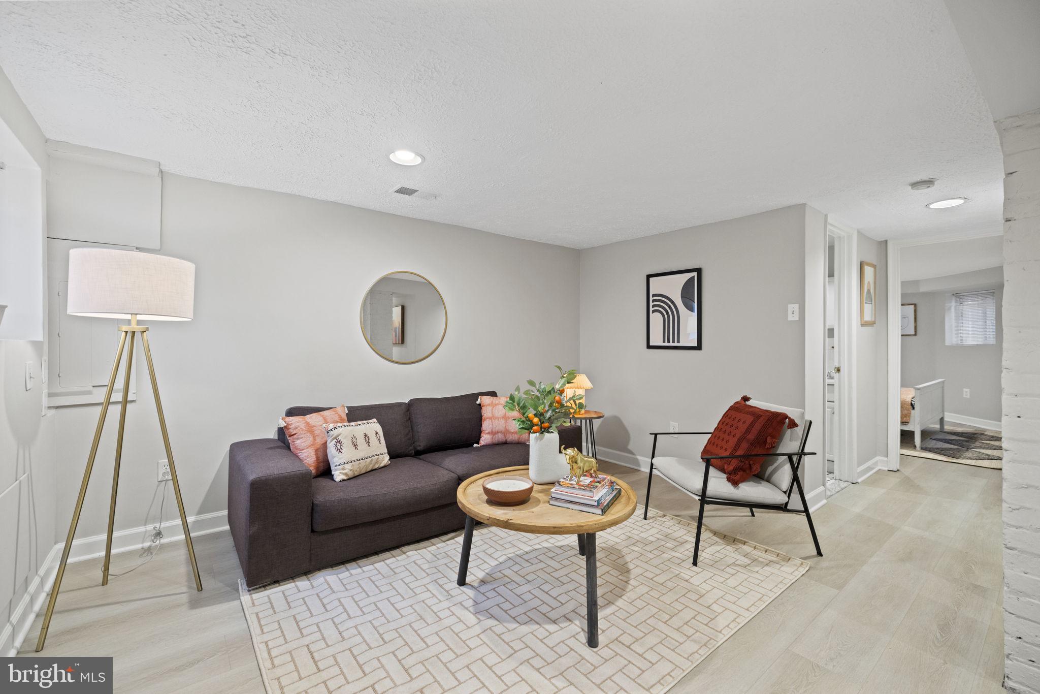 115 R Street Northwest Washington, DC 20001 - Photo 33 of 48 a living room with furniture and a lamp