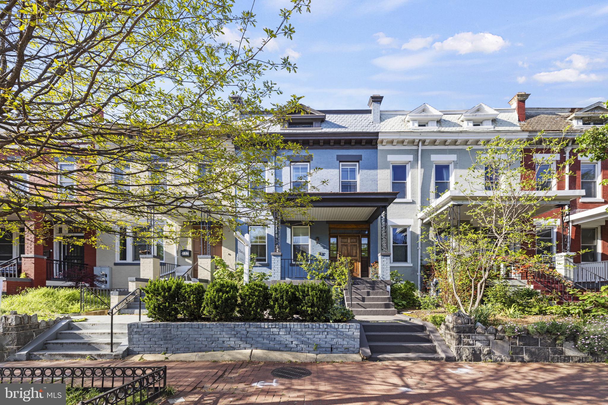 115 R Street Northwest Washington, DC 20001 - Photo 46 of 48 a front view of a building with garden