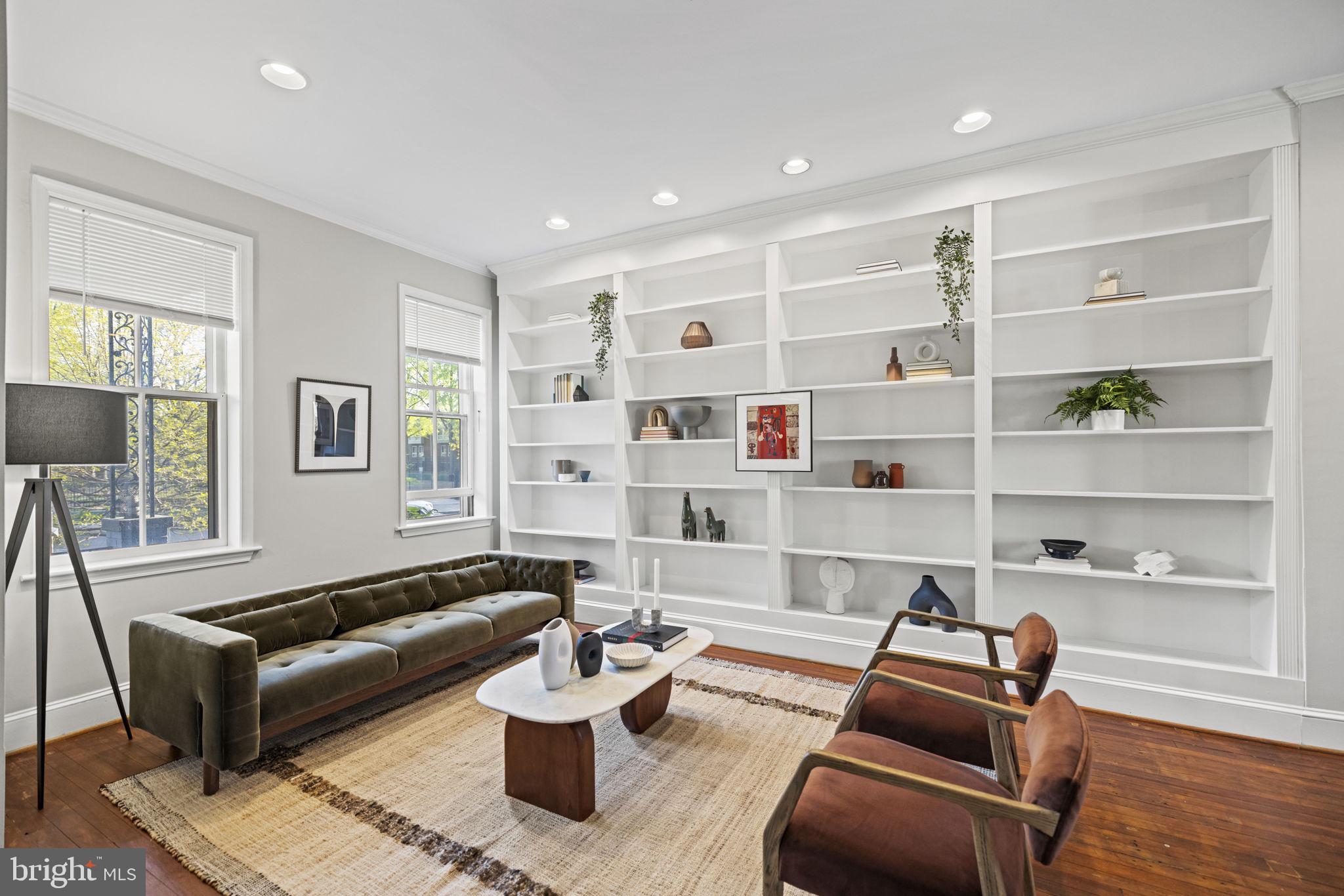 115 R Street Northwest Washington, DC 20001 - Photo 8 of 48 a living room with furniture and a wooden floor