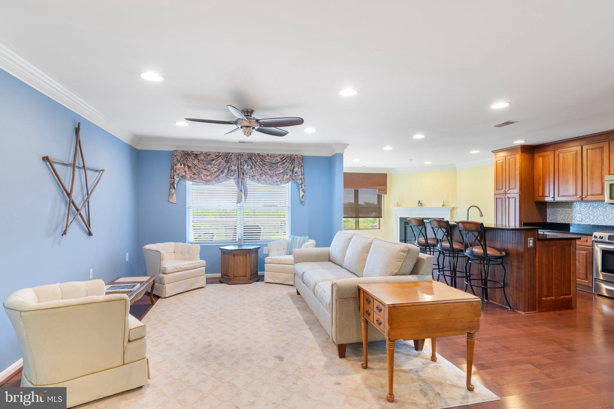 12236 Roundwood Road, Unit 609 Lutherville-Timonium, MD 21093 - Photo 6 of 40 a living room with furniture and a large window