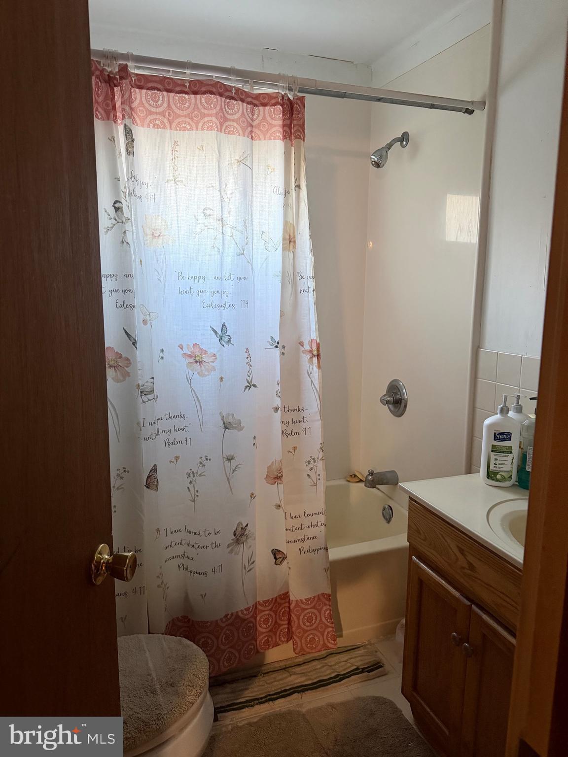 647 Highway 45 Mannington, NJ 08079 - Photo 8 of 16 a bathroom with a granite countertop bathtub shower sink vanity and toilet