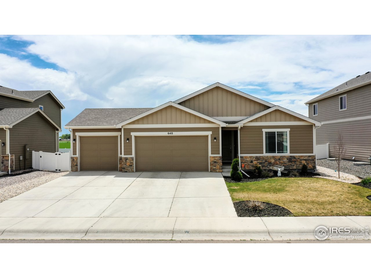 Ranch style home with a 3 car garage