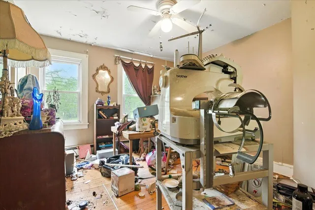 a view of a house with chairs