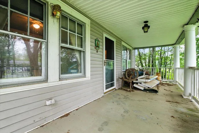a outdoor space with furniture