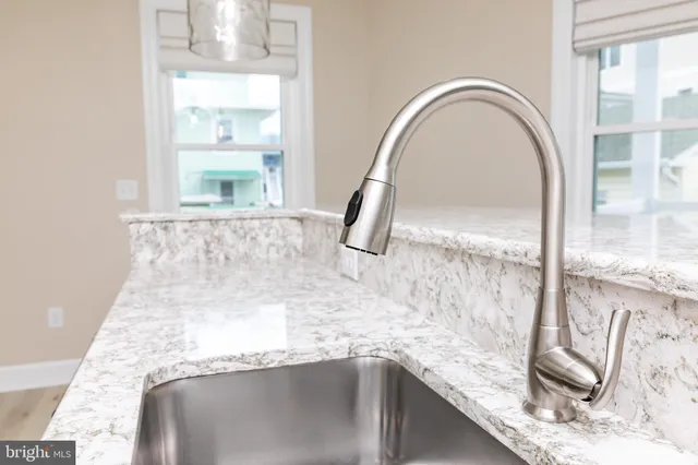 a close view of sink and tap