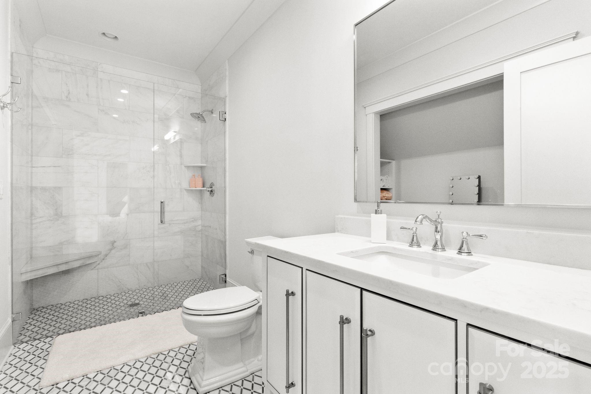 21216 Olde Quarry Lane Cornelius, NC 28031 - Photo 36 of 48 a bathroom with a sink a toilet and shower