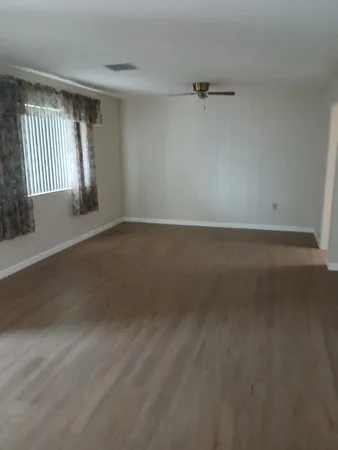 an empty room with a window