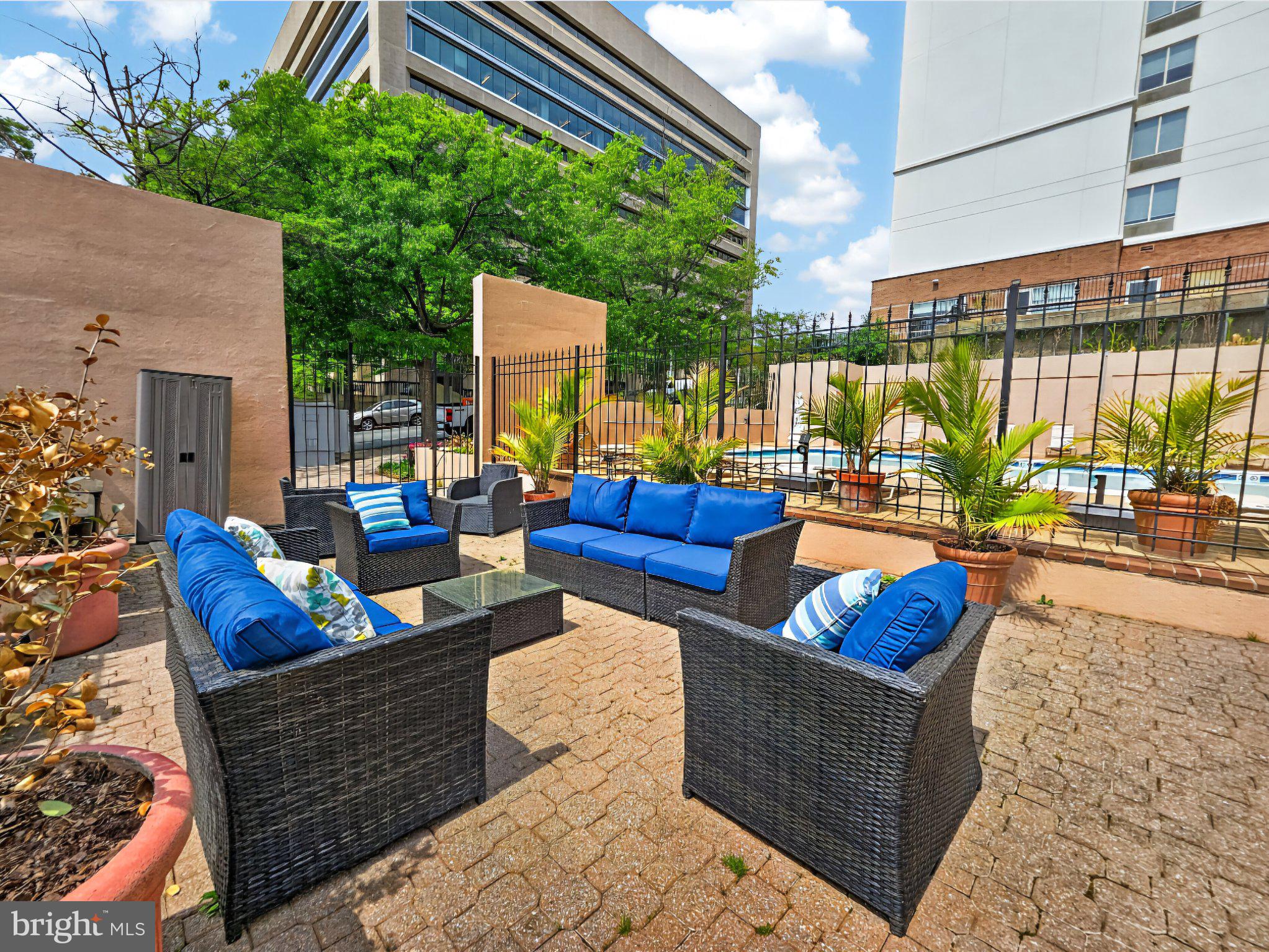 1301 North Courthouse Road, Unit 1803 Arlington, VA 22201 - Photo 28 of 33 Charming outdoor lounge oasis