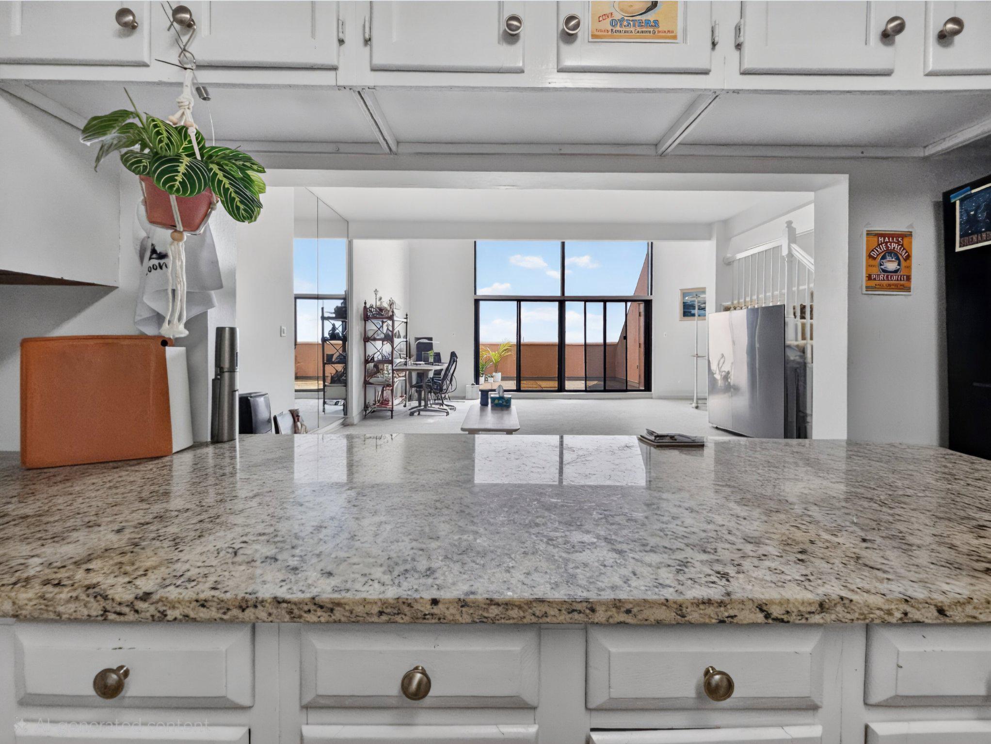 1301 North Courthouse Road, Unit 1803 Arlington, VA 22201 - Photo 7 of 33 Kitchen counter open to Living room.