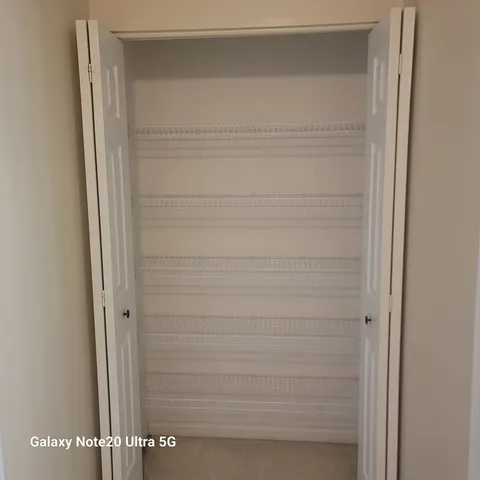 a close view of closet