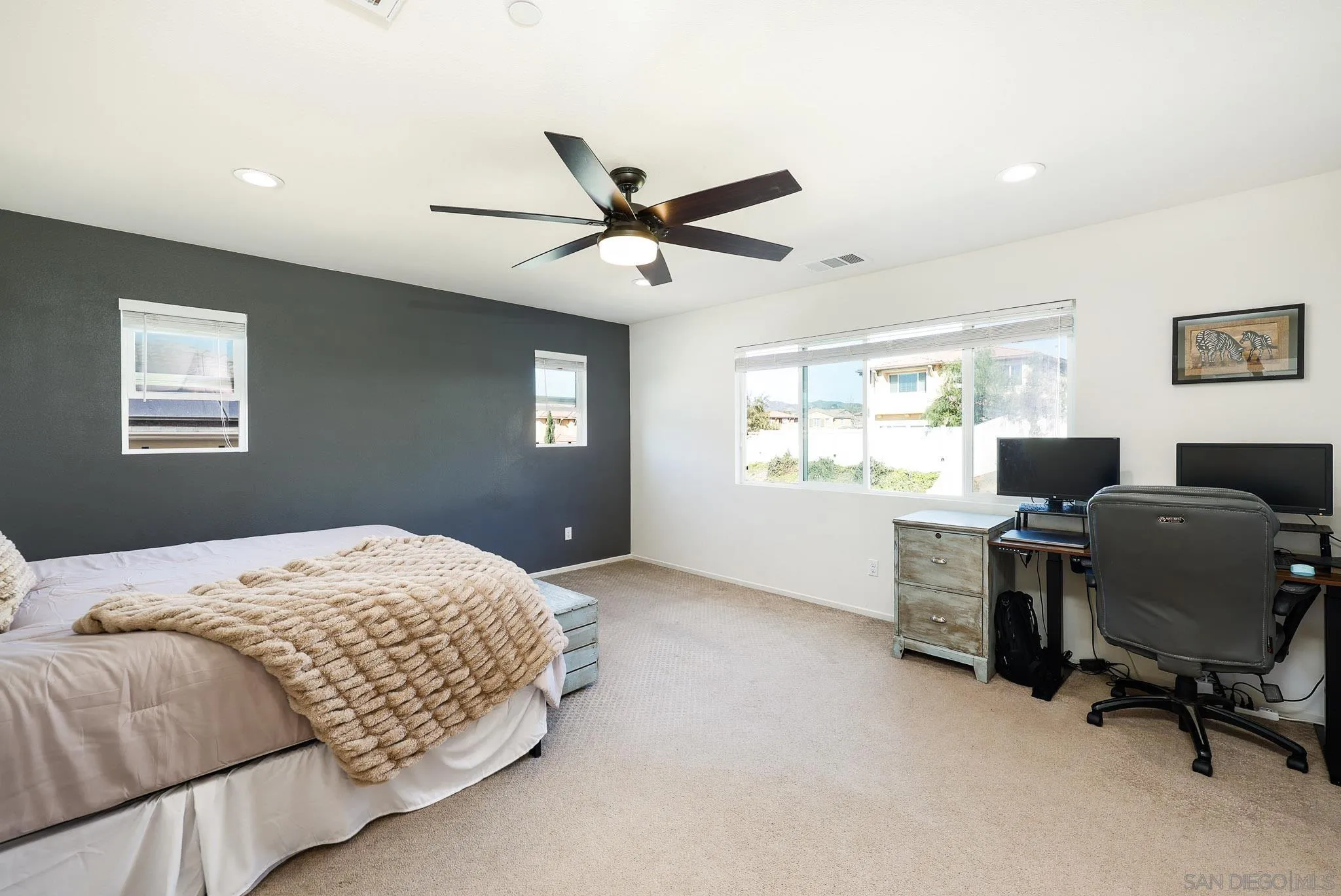 310 Falabella Lane Fallbrook, CA 92028 - Photo 20 of 48 a bedroom with a workspace