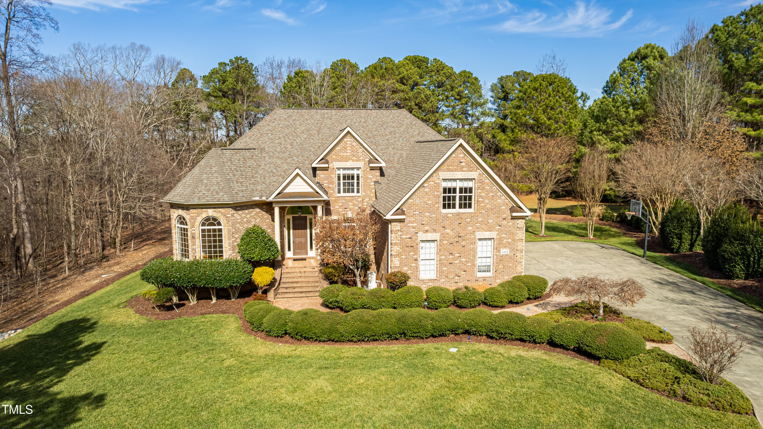 a aerial view of a house