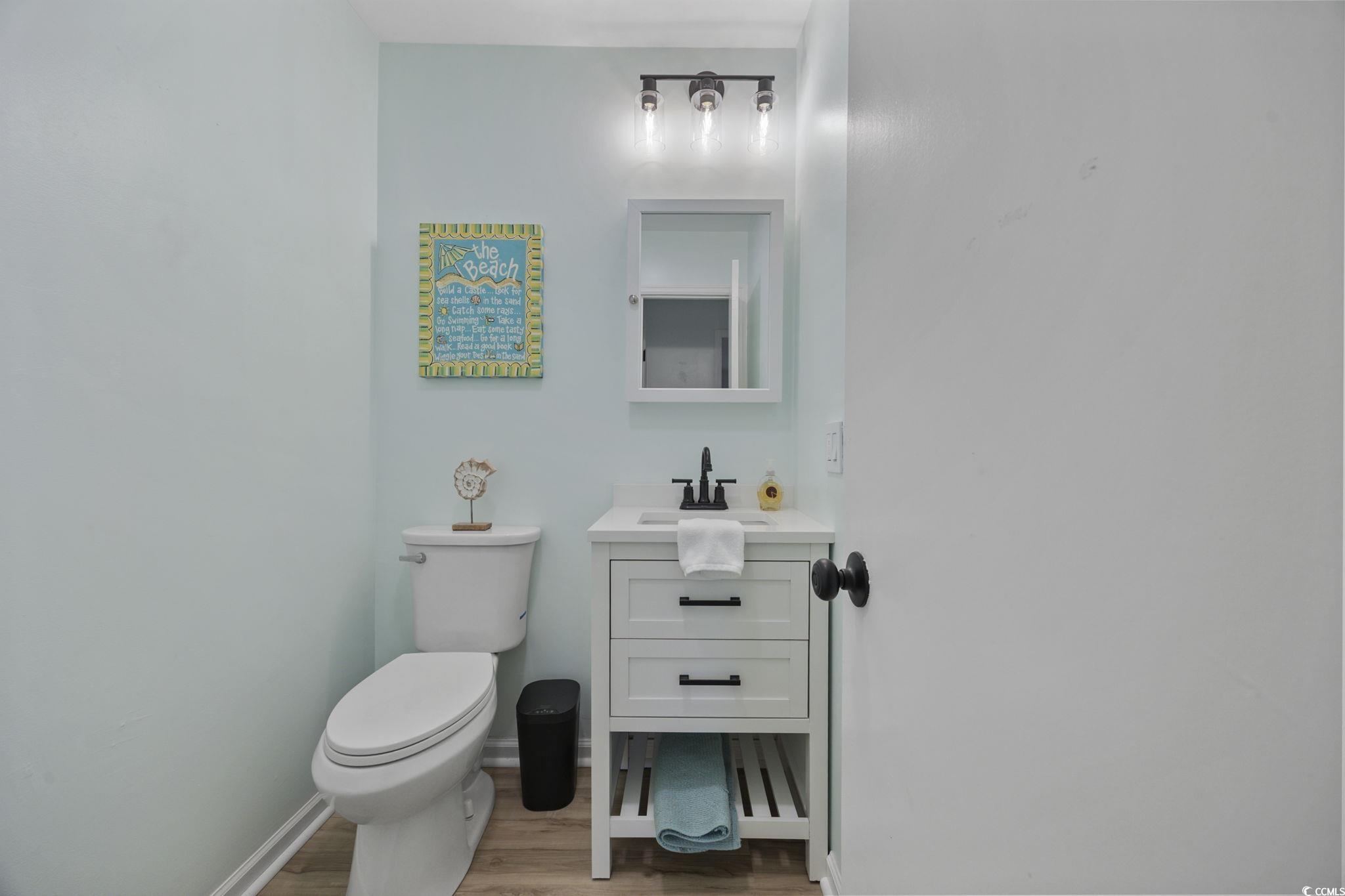 787 Causey Road Murrells Inlet, SC 29576 - Photo 13 of 40 Bathroom featuring vanity and wood finished floors