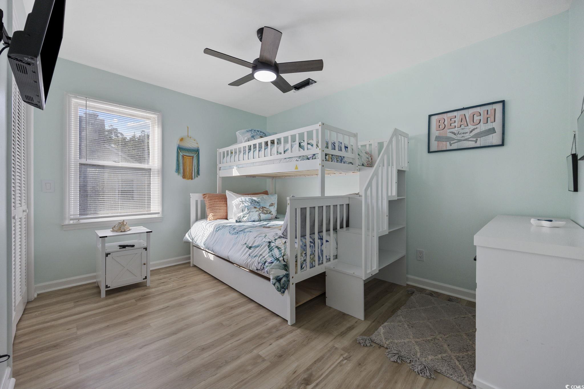 787 Causey Road Murrells Inlet, SC 29576 - Photo 19 of 40 Bedroom featuring light wood-style floors and ceiling fan