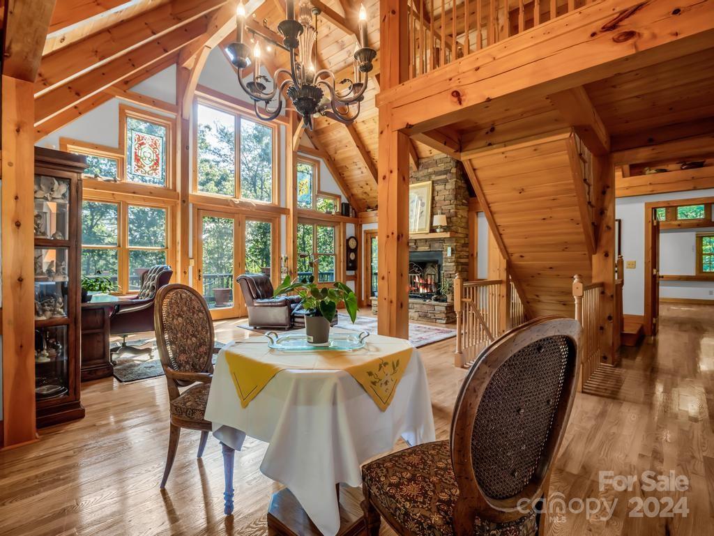 1065 South Cove Road Mill Spring, NC 28756 - Photo 8 of 48 a view of a dining room with furniture window and outside view