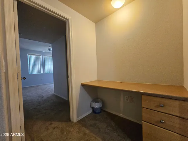 a room with a closet