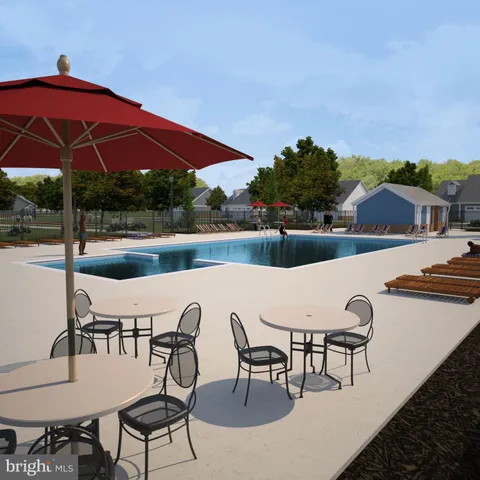 a view of yard with seating space