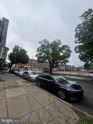 a car parked on the side of a street