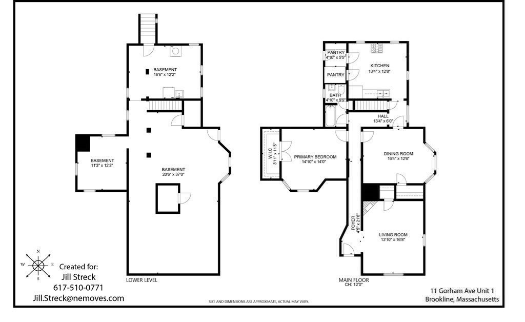 11 Gorham Avenue Brookline, MA 02445 - Photo 29 of 32 a picture of a floor plan