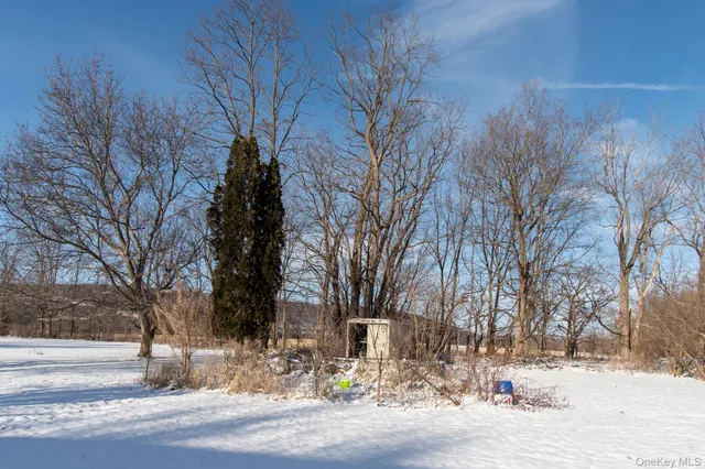 a street view covered with snow