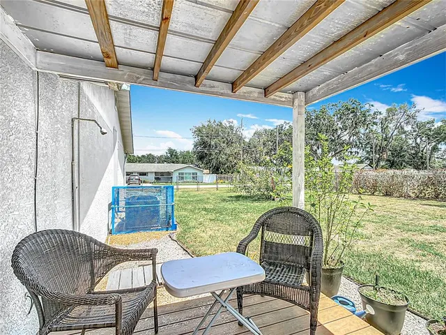 a house view with a garden space