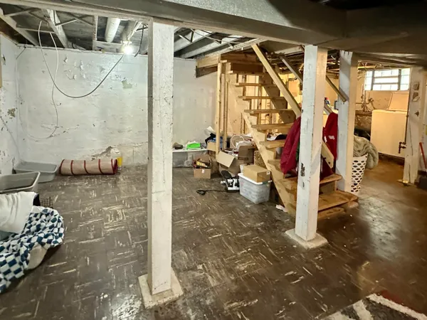 a view of storage and utility room