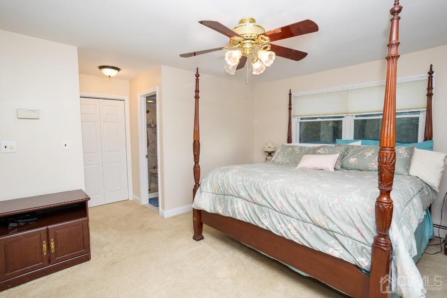17 Ridgewood Avenue Monroe Township, NJ 08831 - Photo 9 of 16 a bedroom with a large bed and a chandelier