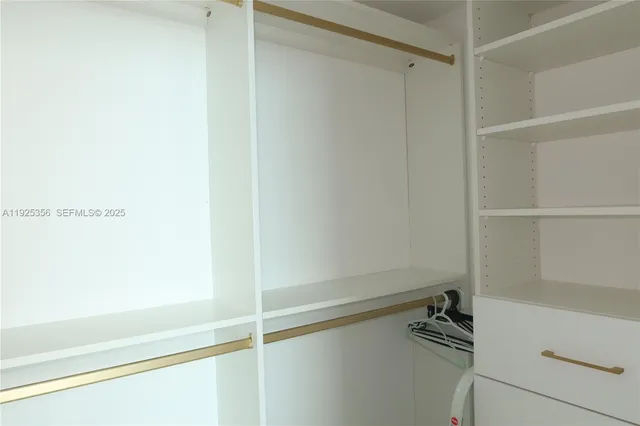 a close view of closet