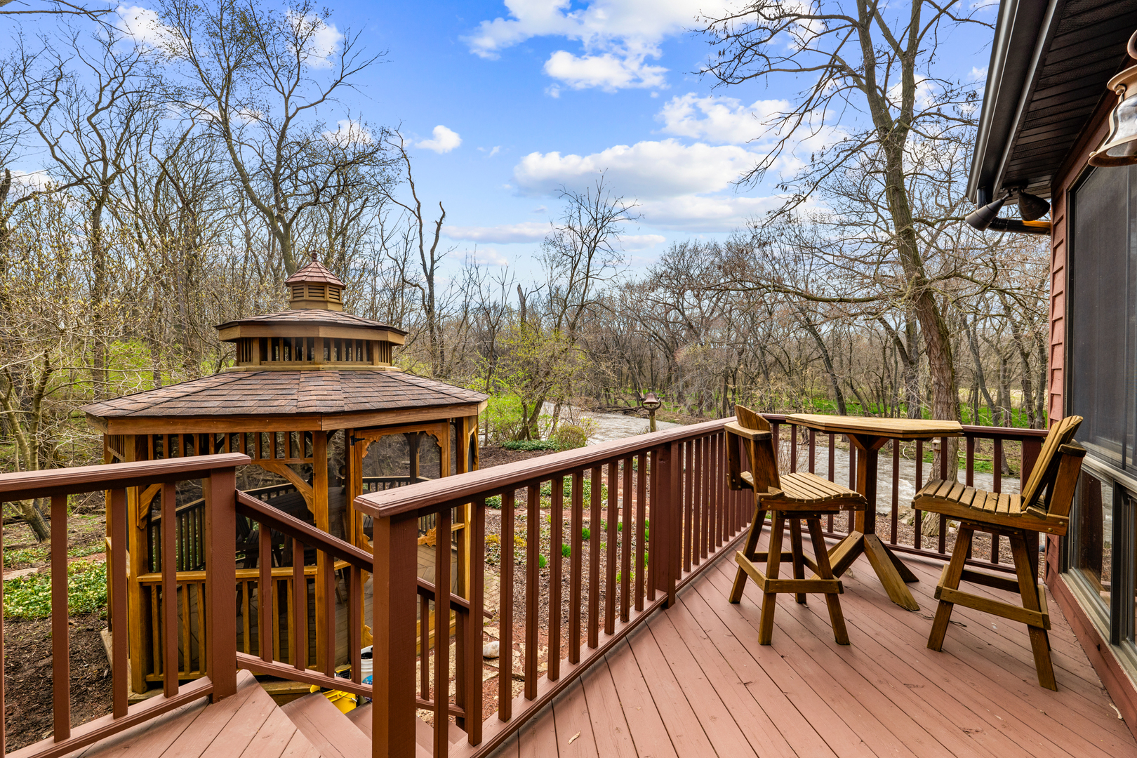 4965 Cemetery Road Morris, IL 60450 - Photo 72 of 82 a view of a balcony with wooden floor and fence