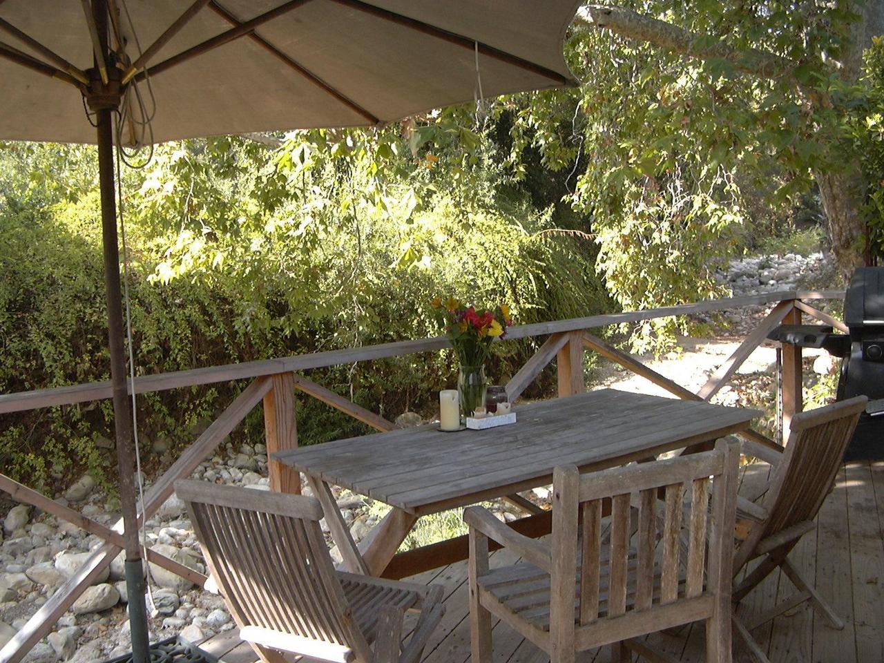 59 Humphrey Road Montecito, CA 93108 - Photo 5 of 11 Dine alfresco beside the creek