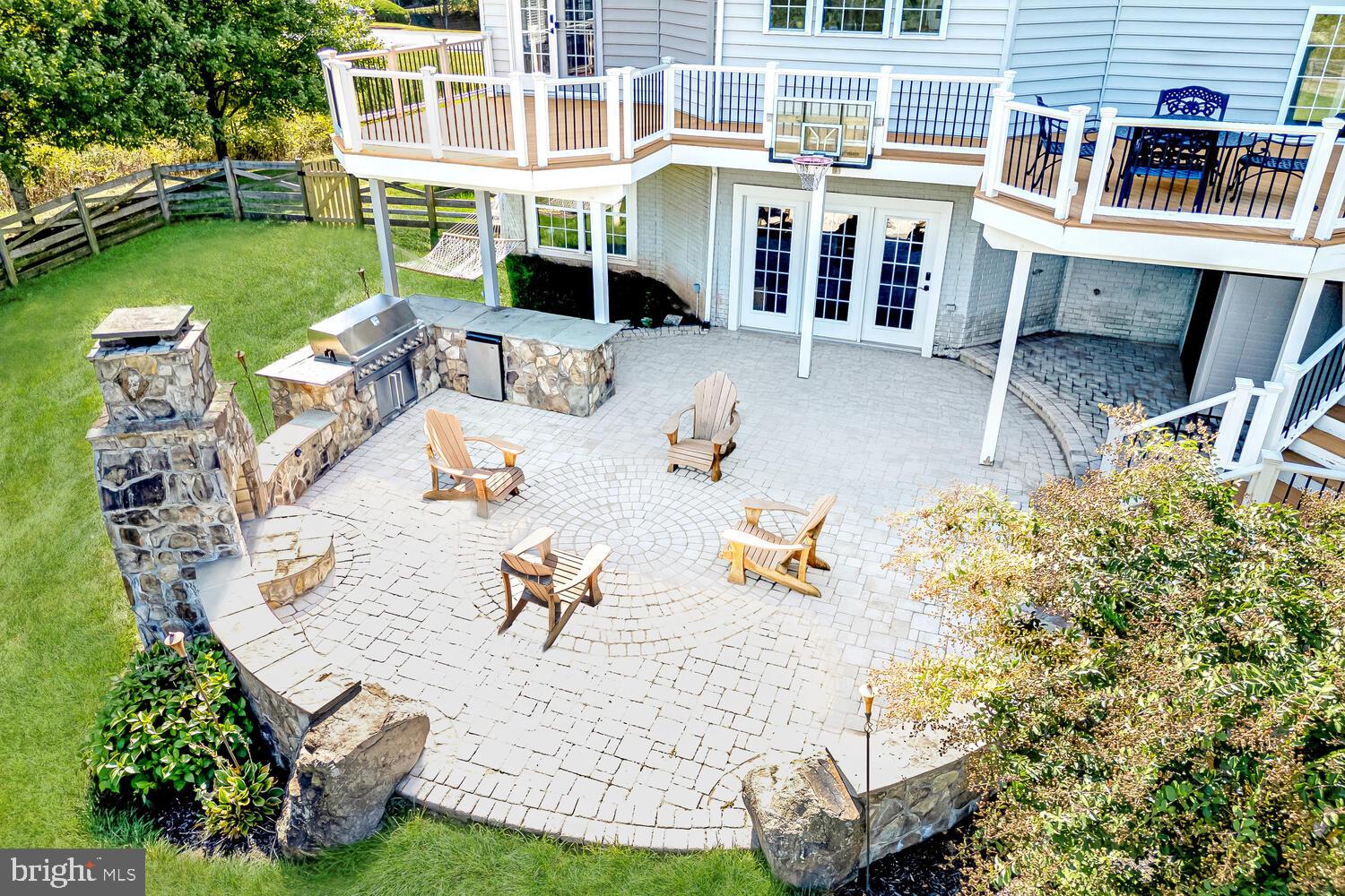 43024 La Riva Drive Ashburn, VA 20148 - Photo 57 of 63 an aerial view of a house with swimming pool garden and patio