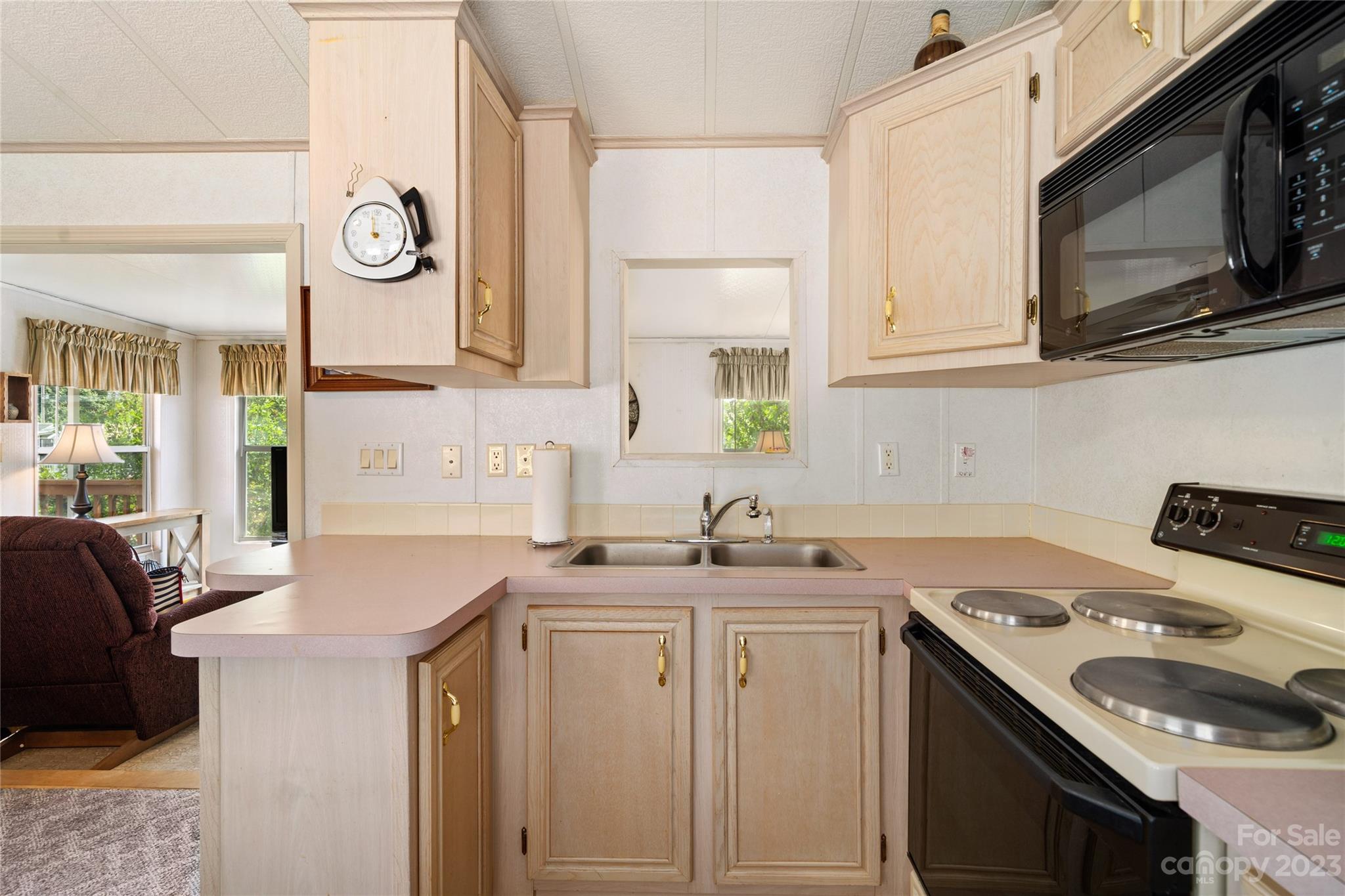 230 Pike Point Waynesville, NC 28785 - Photo 15 of 30 a kitchen with stainless steel appliances a sink a stove and cabinets